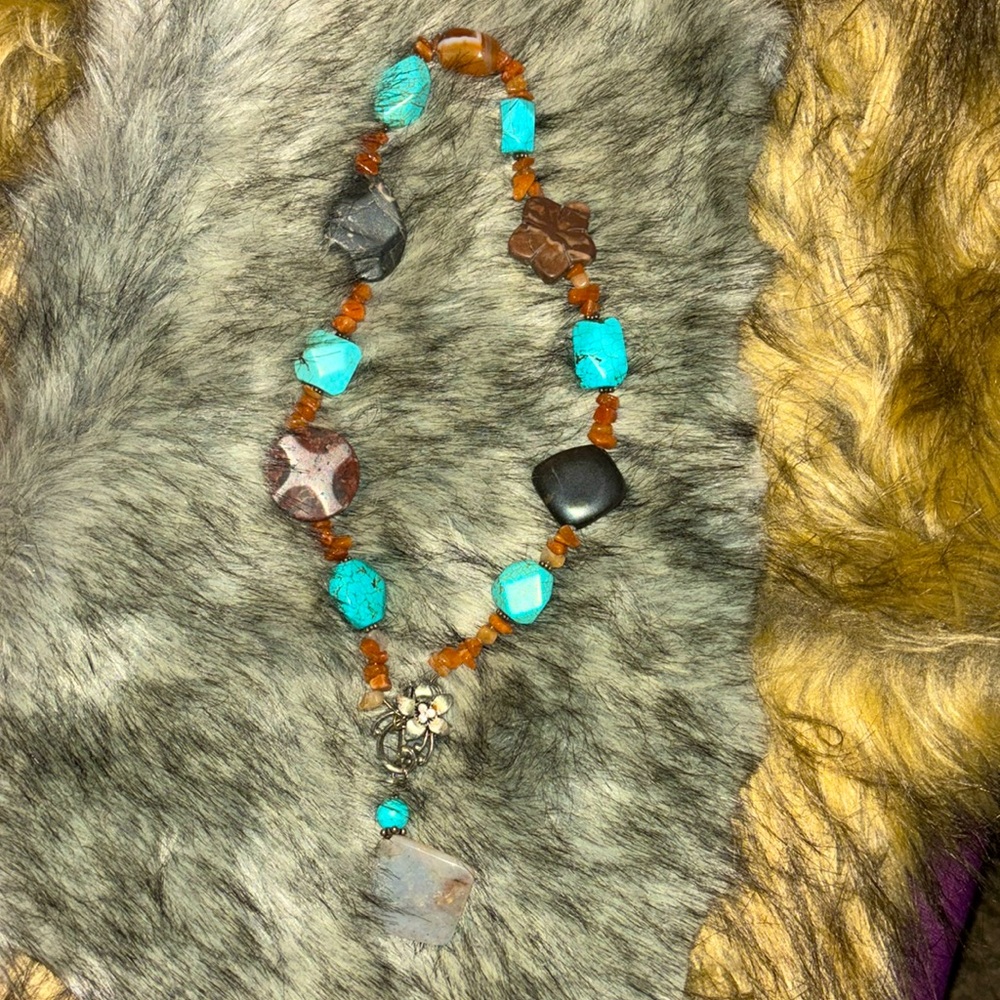 Stone beaded necklace